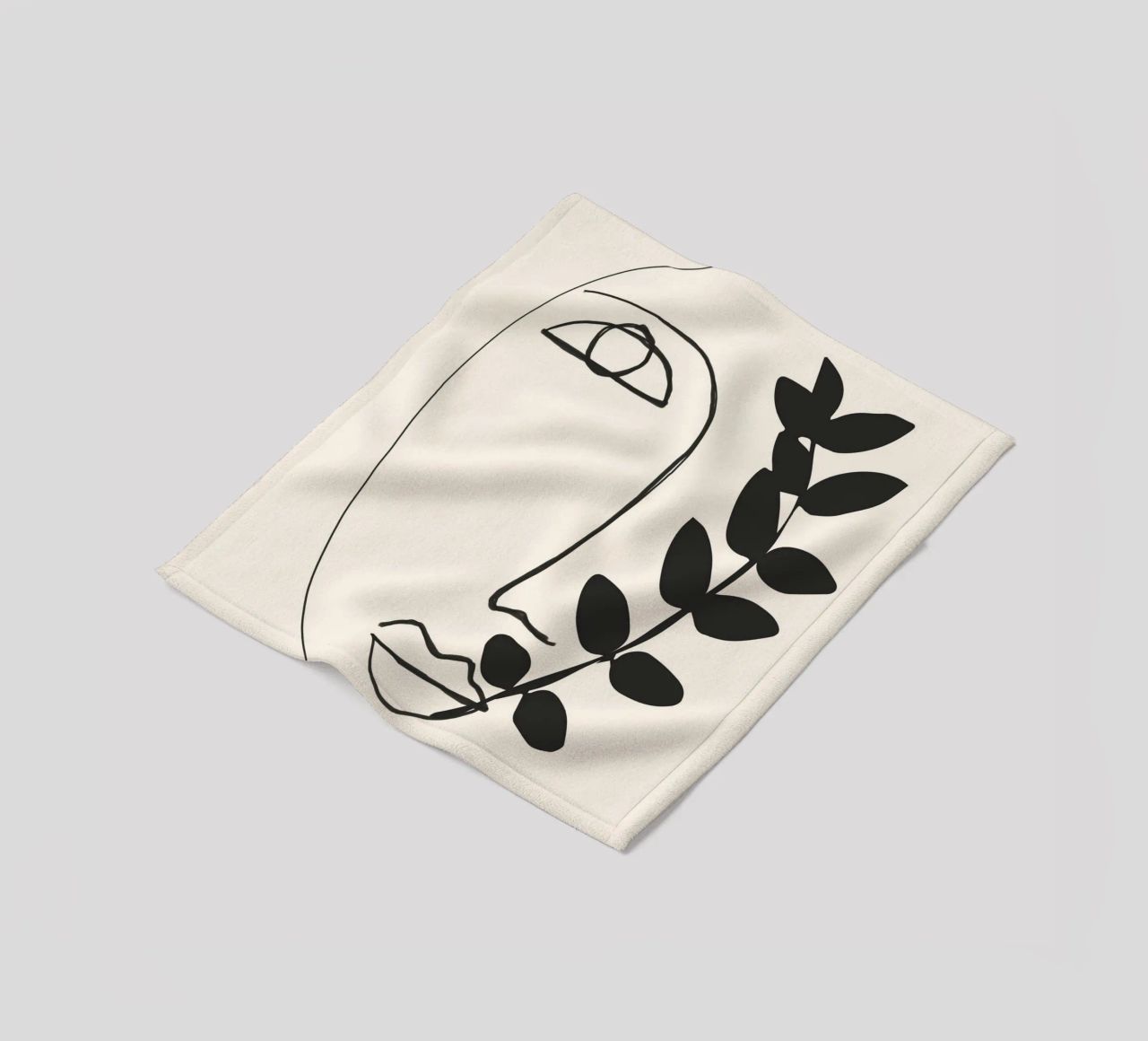 Volto astratto 3 coperta in pile da ThingDesign