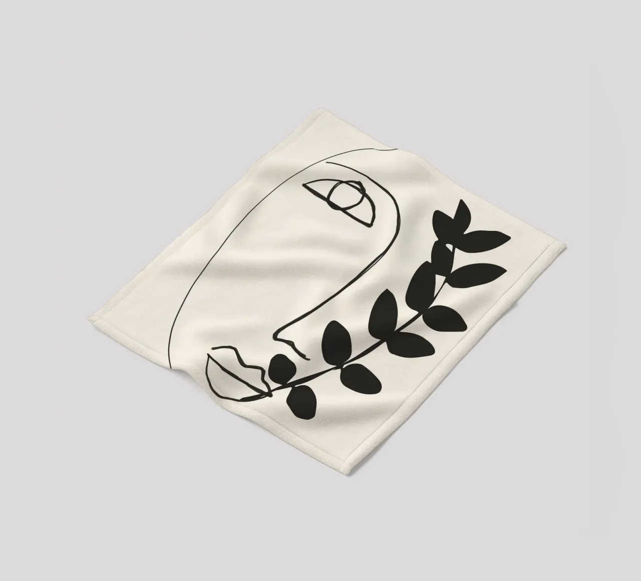 Volto astratto 3 coperta in pile da ThingDesign