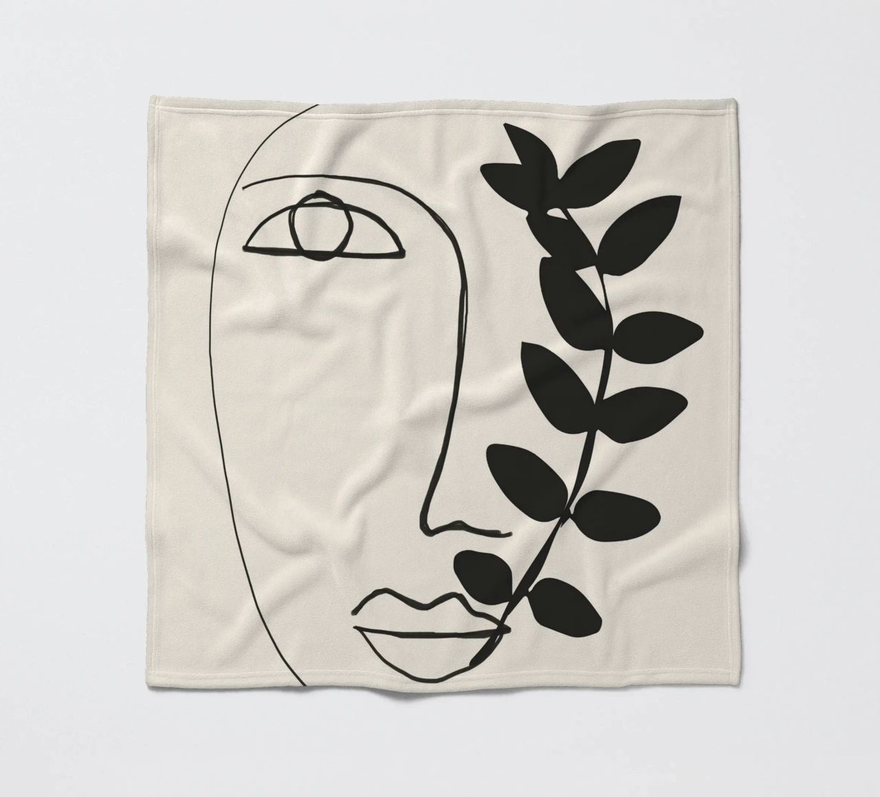 Volto astratto 3 coperta in pile da ThingDesign