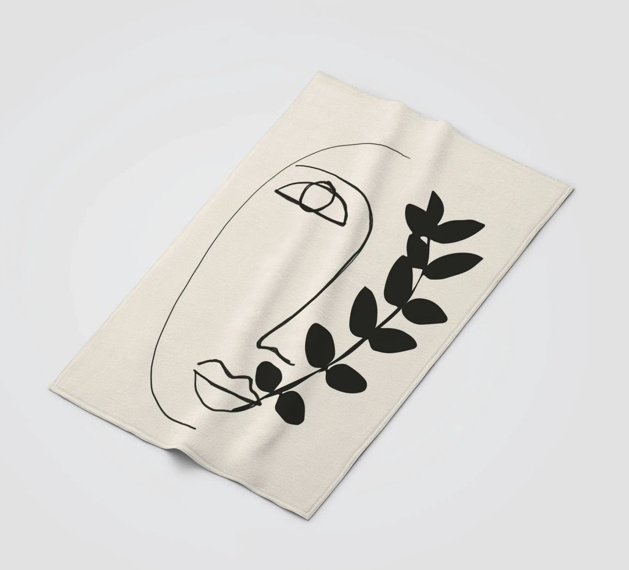 Volto astratto 3 coperta in pile da ThingDesign