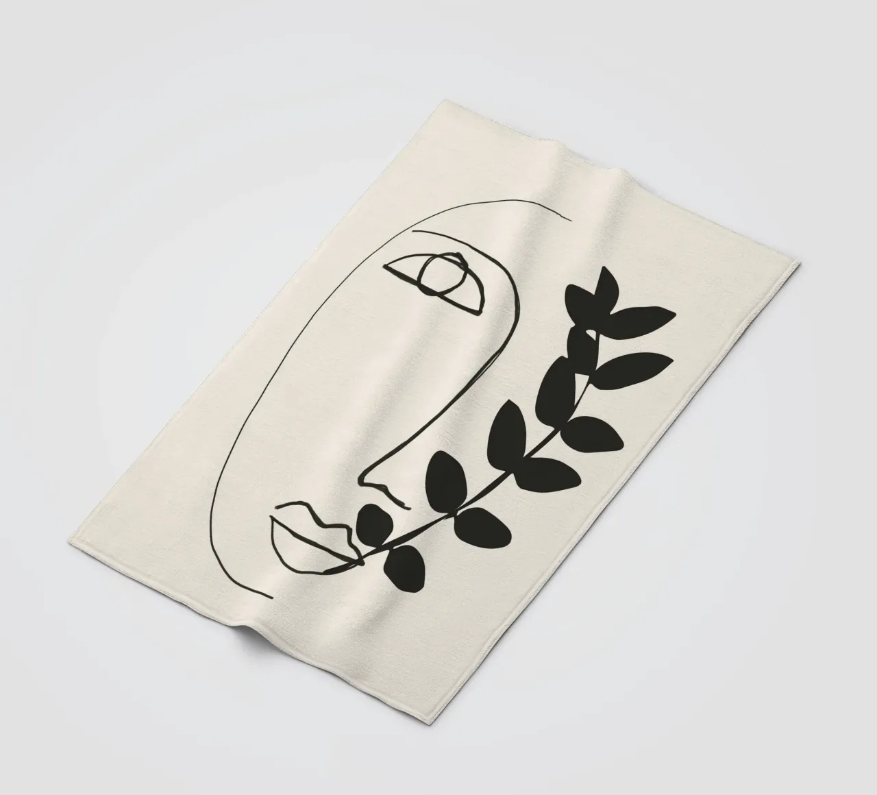 Volto astratto 3 coperta in pile da ThingDesign