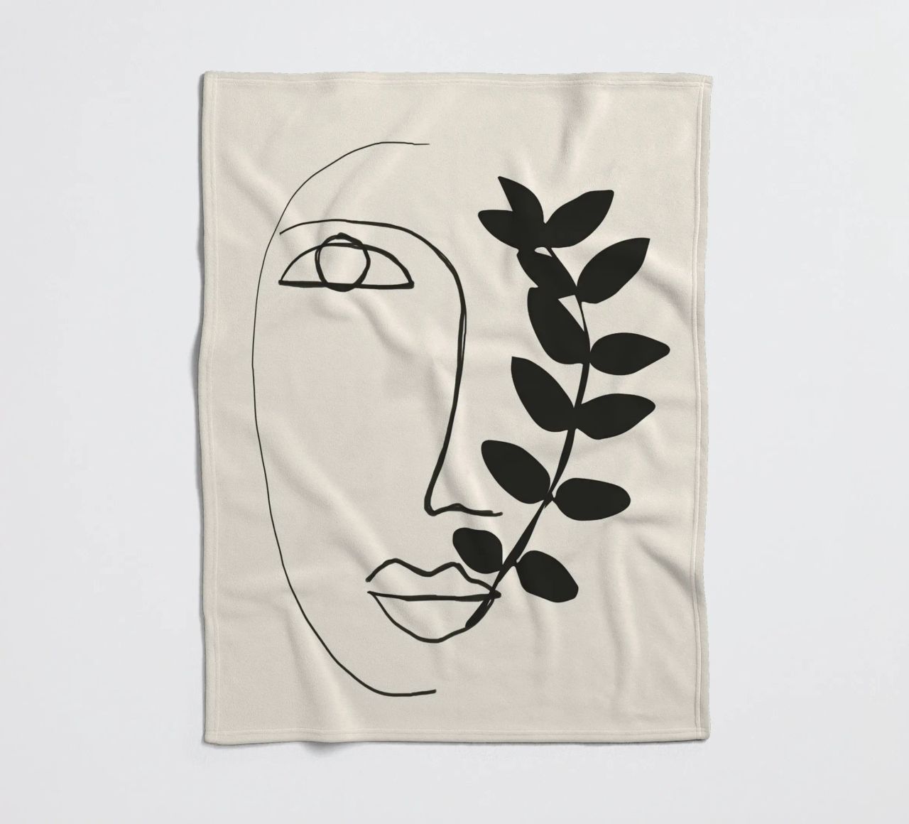Volto astratto 3 coperta in pile da ThingDesign