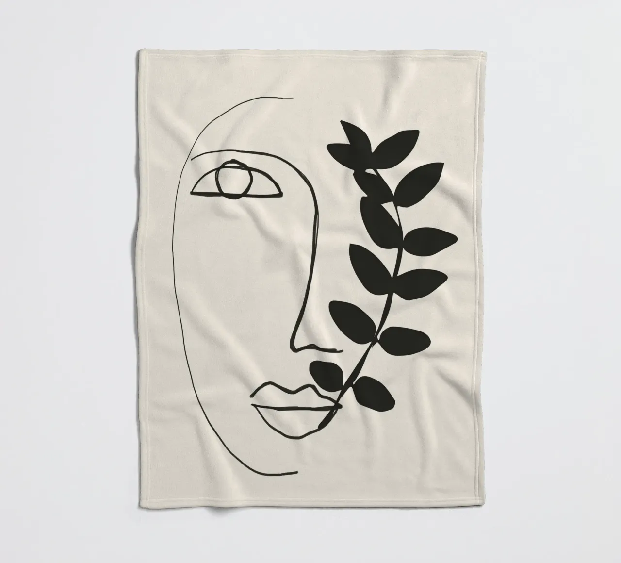 Volto astratto 3 coperta in pile da ThingDesign