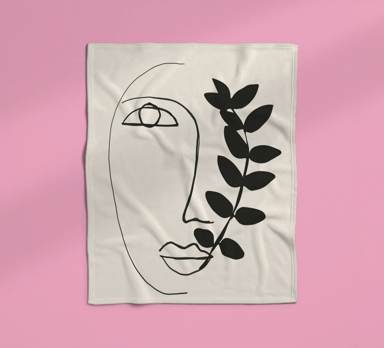 Volto astratto 3 coperta in pile da ThingDesign