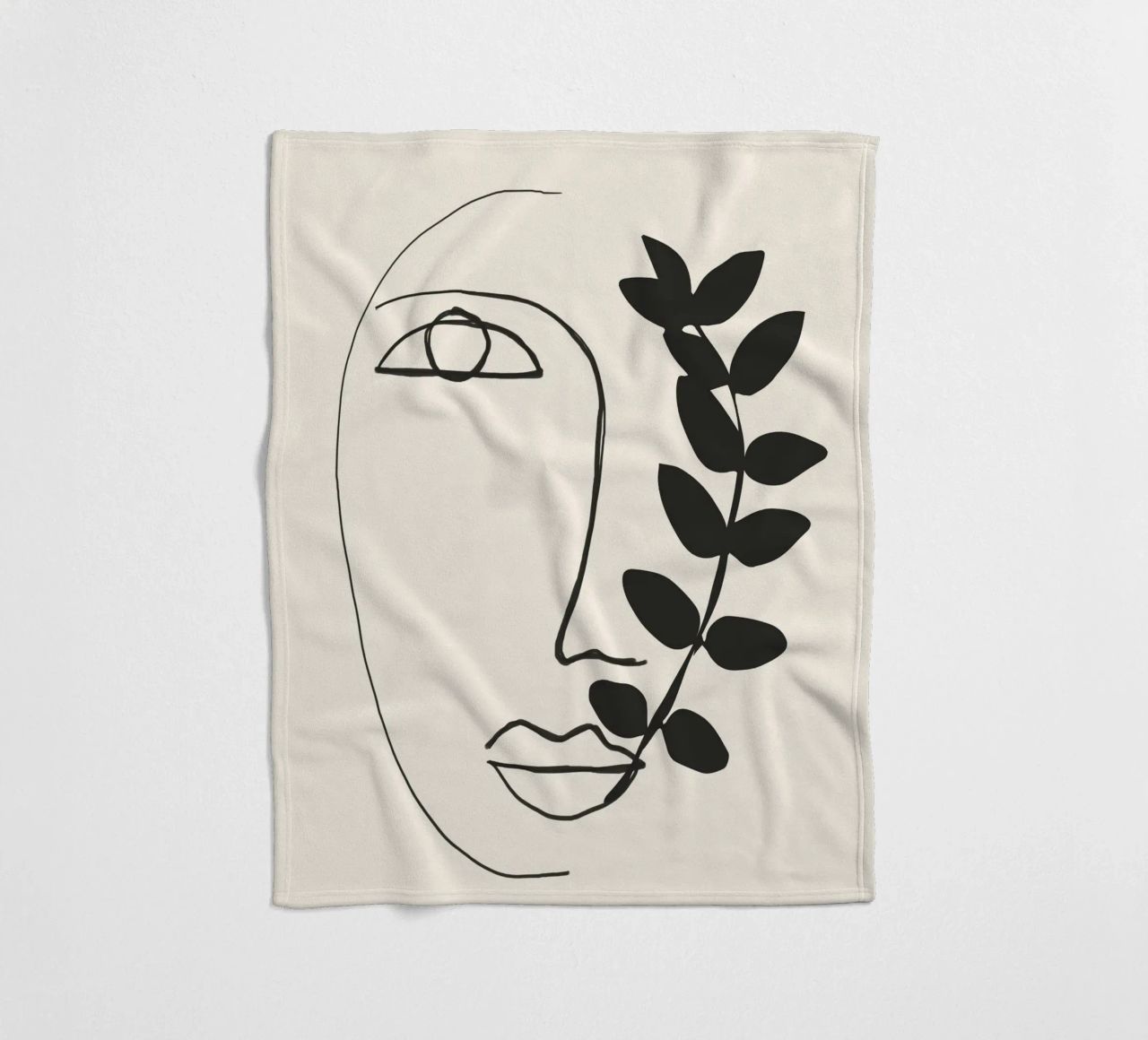 Volto astratto 3 coperta in pile da ThingDesign