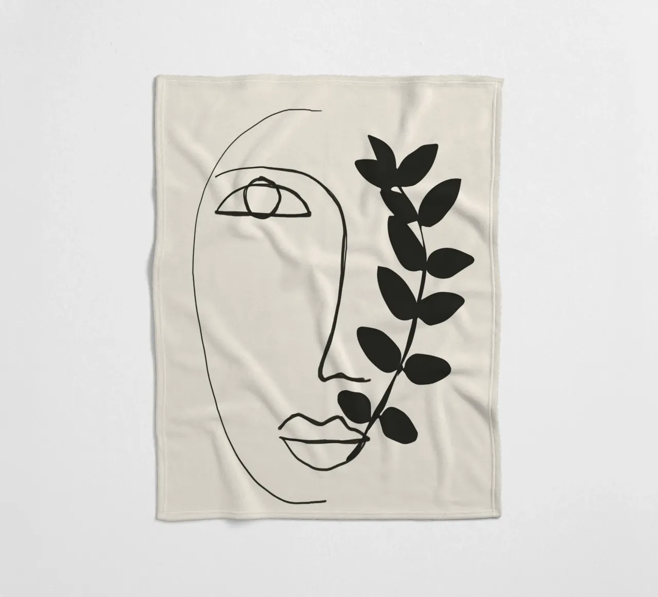 Volto astratto 3 coperta in pile da ThingDesign