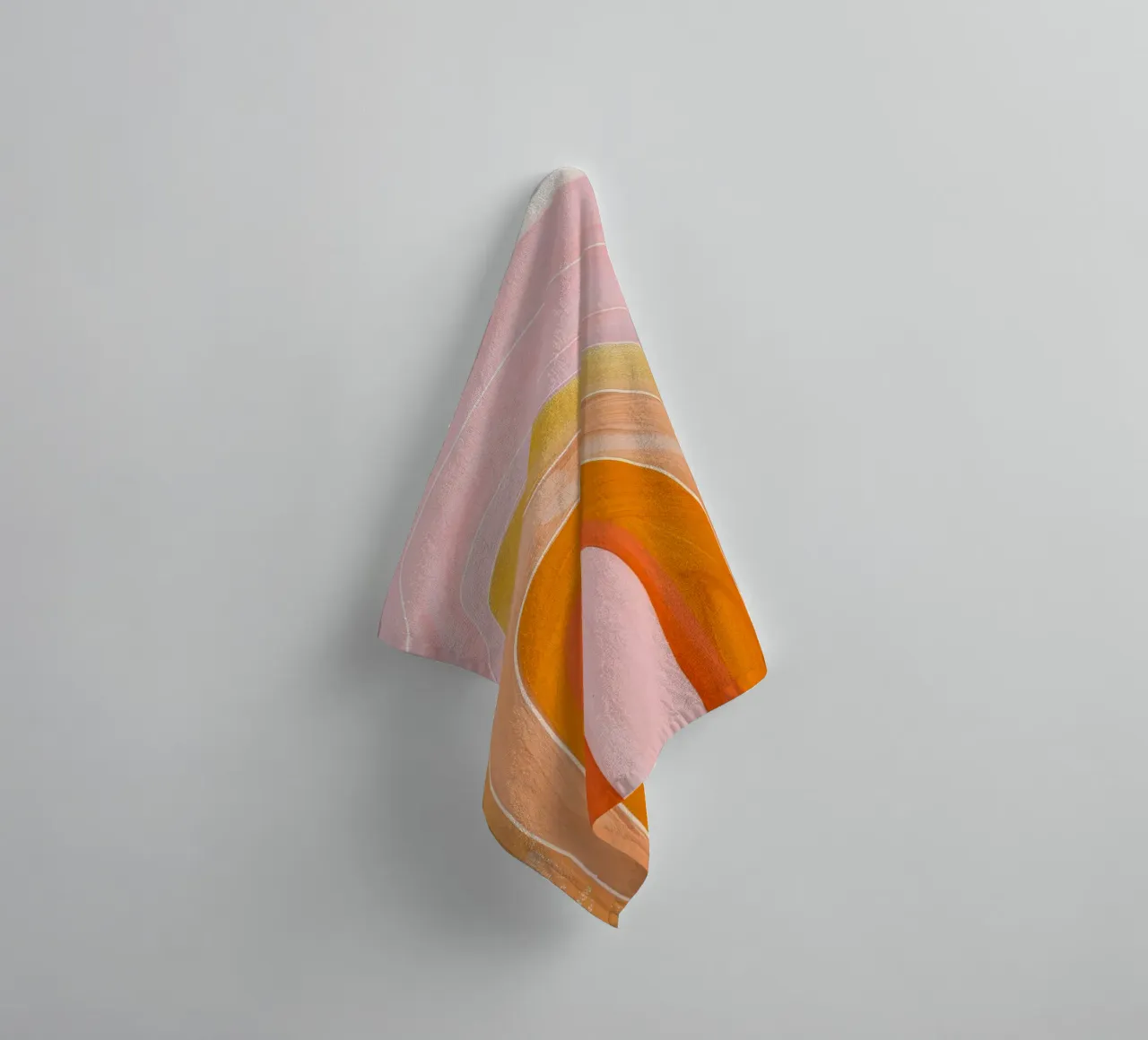 Boho Regenboog Poster, Levendige Print, Abstract Muurkunst badhanddoek van ArtHaus