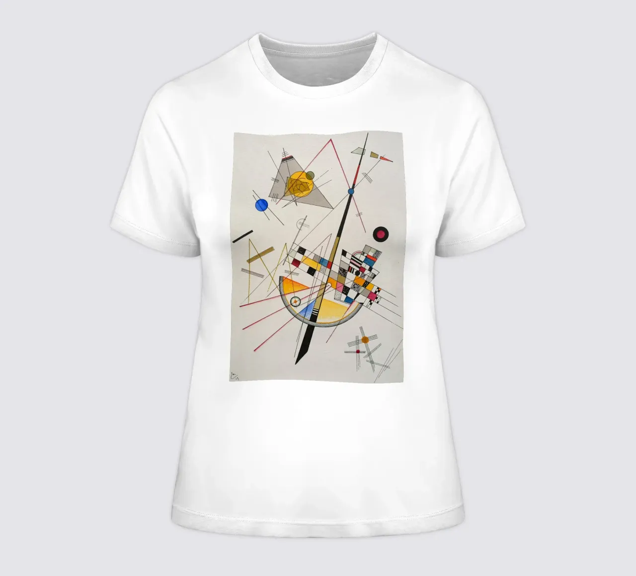 Wassily Kandinsky - Delicate Tension women's fitted t-shirt by William Store
