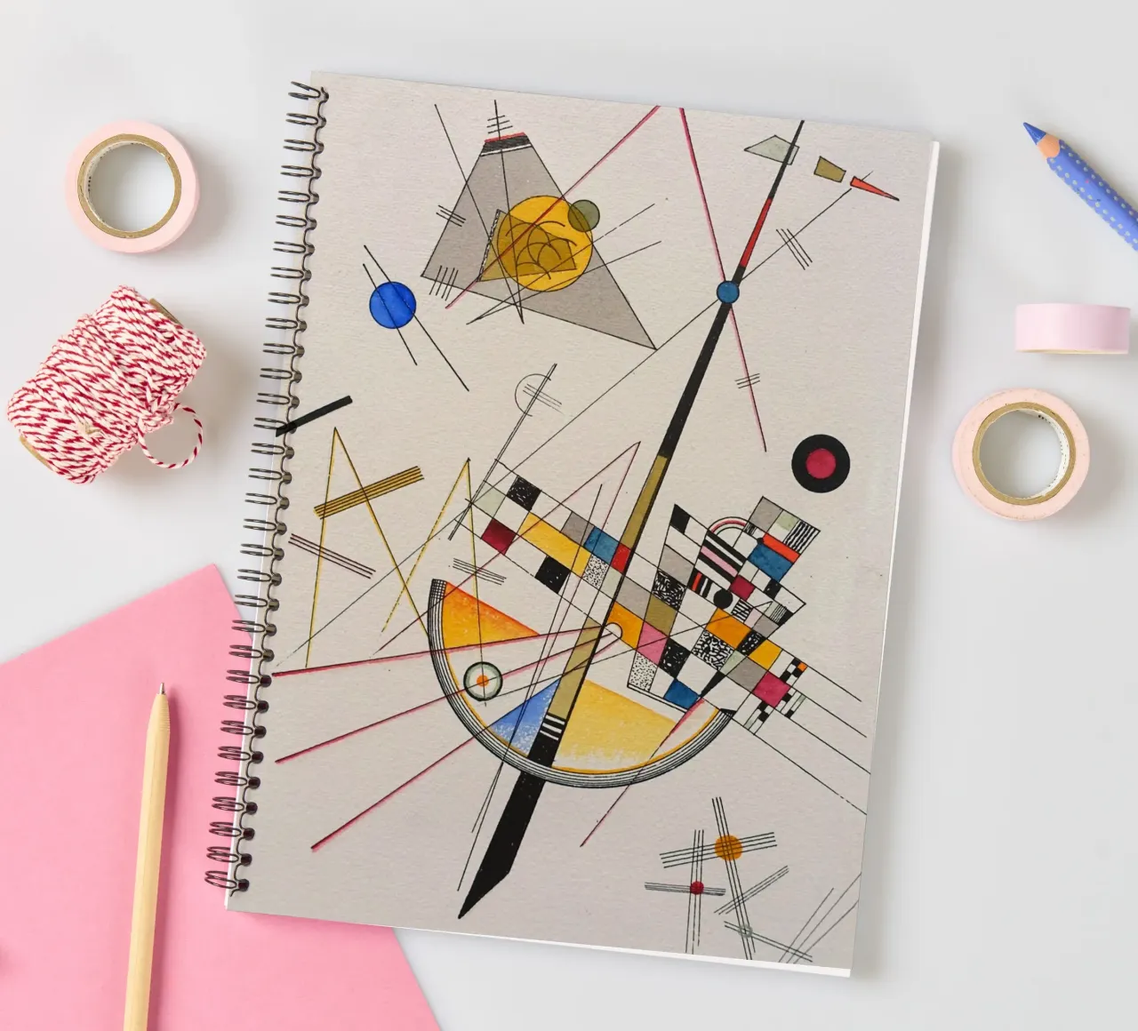 Wassily Kandinsky - Delicate Tension spiral notebook by William Store
