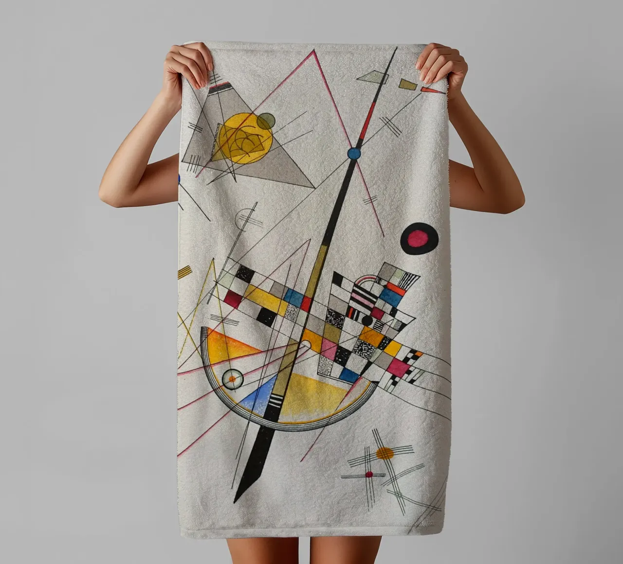 Wassily Kandinsky - Tensione delicata asciugamano da bagno da William Store