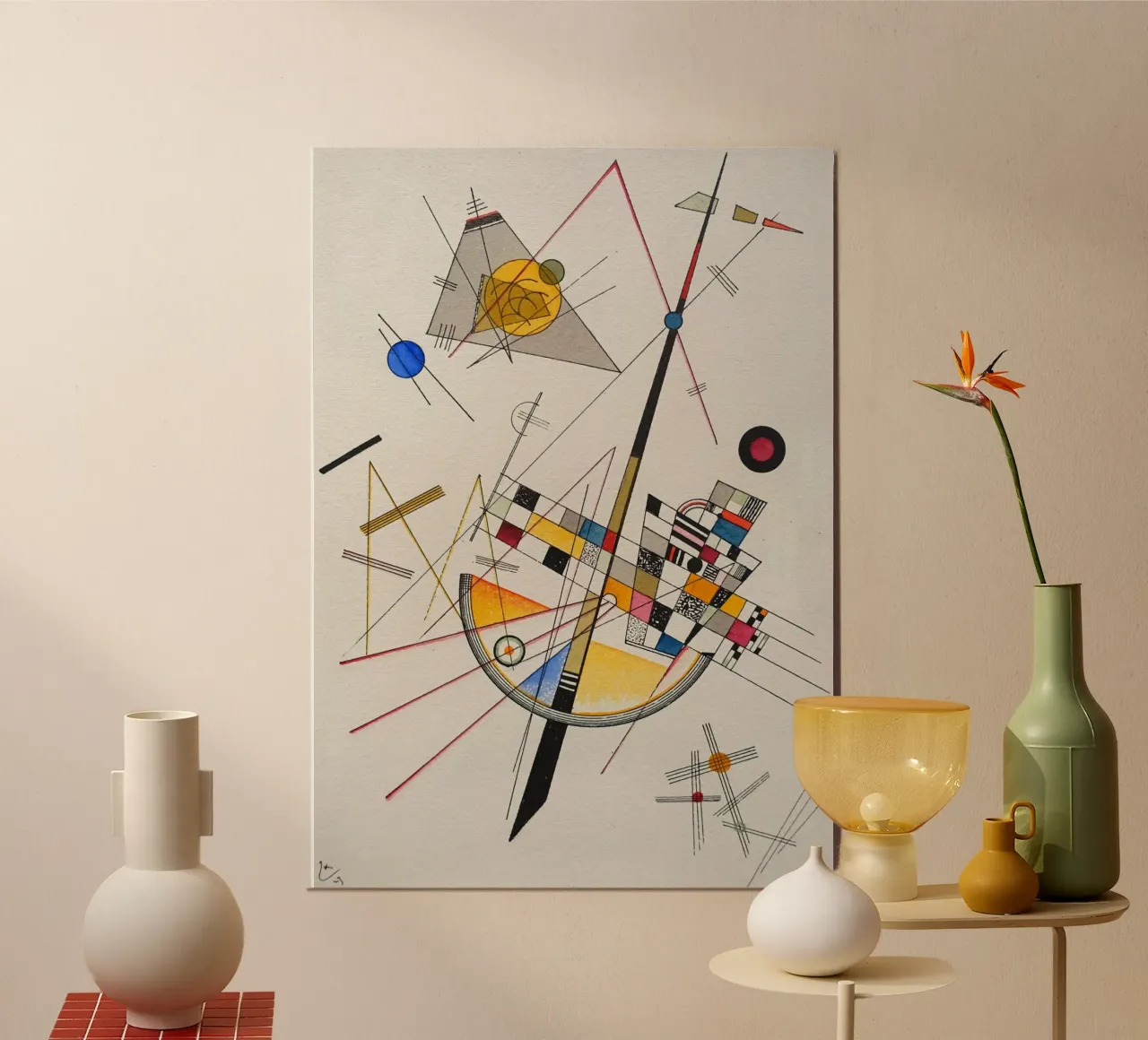Wassily Kandinsky - Delicate Tension alu-dibond by William Store