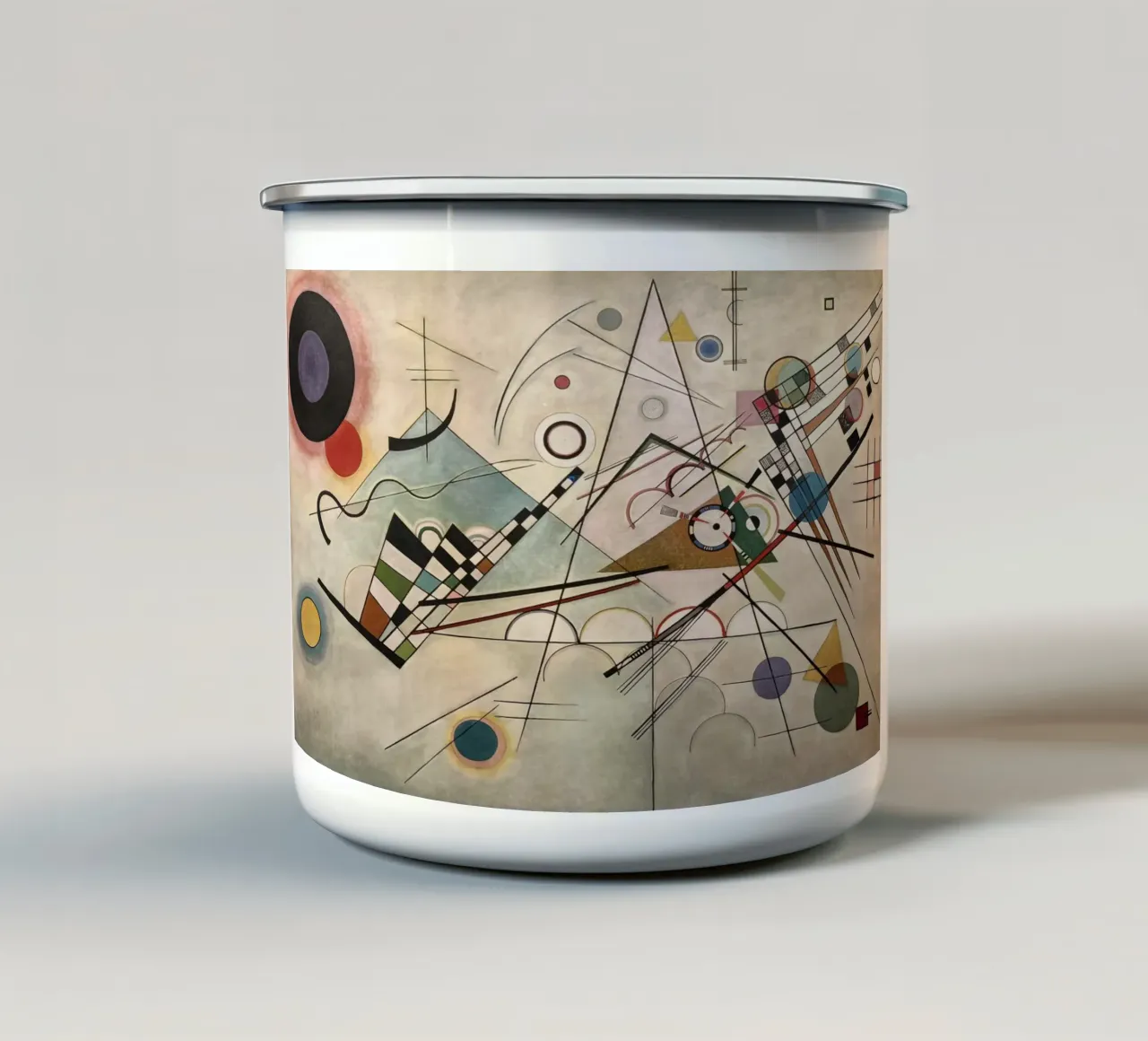 Wassily Kandinsky - Composition 8 enamel mug by William Store
