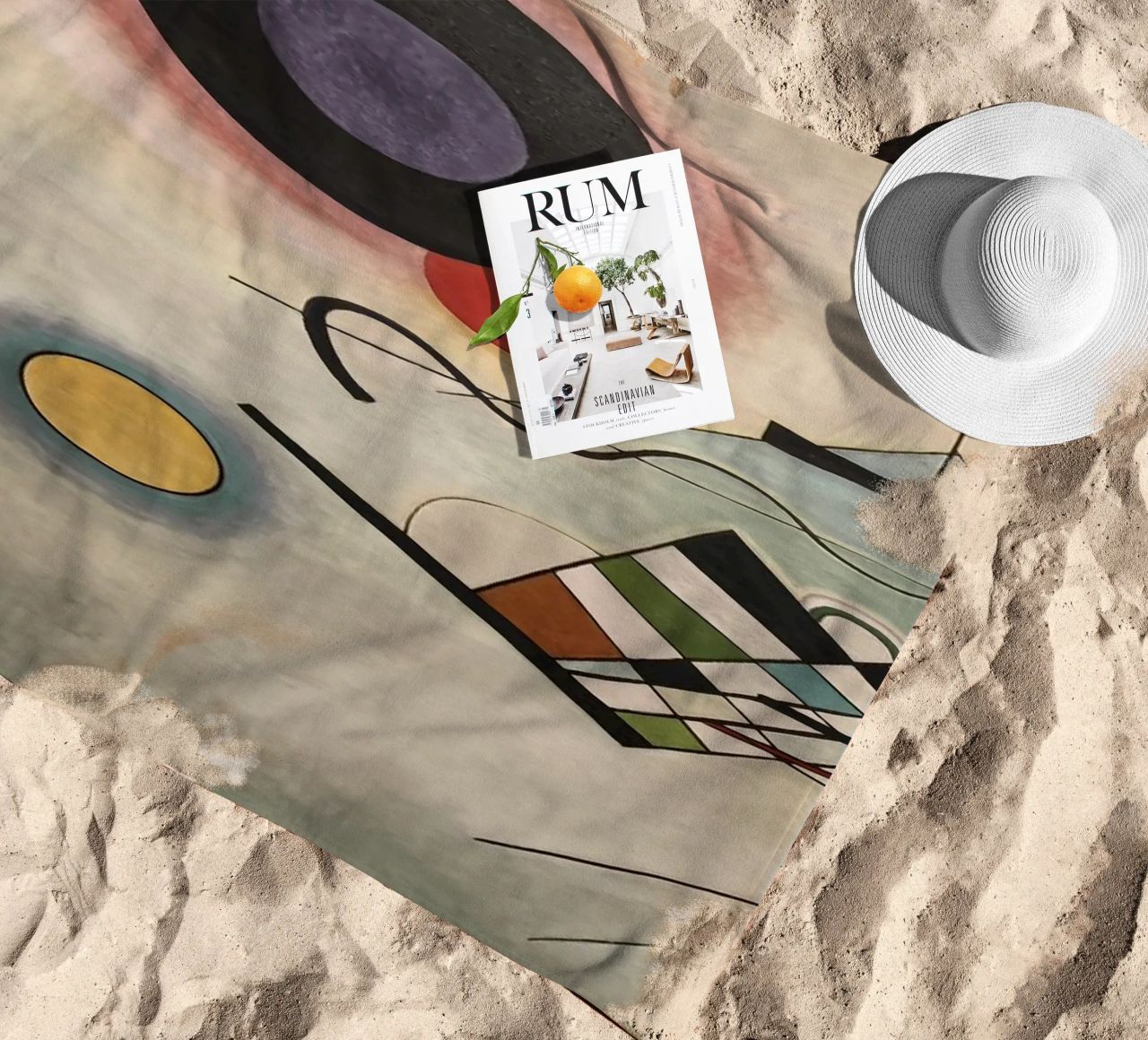 Wassily Kandinsky - Compositie 8 strandhanddoek van William Store