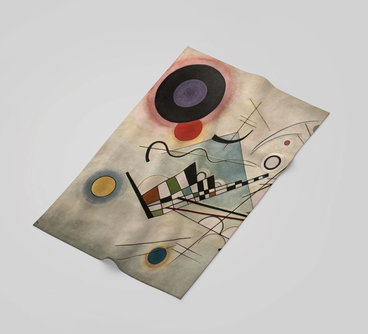 Wassily Kandinsky - Compositie 8 strandhanddoek van William Store