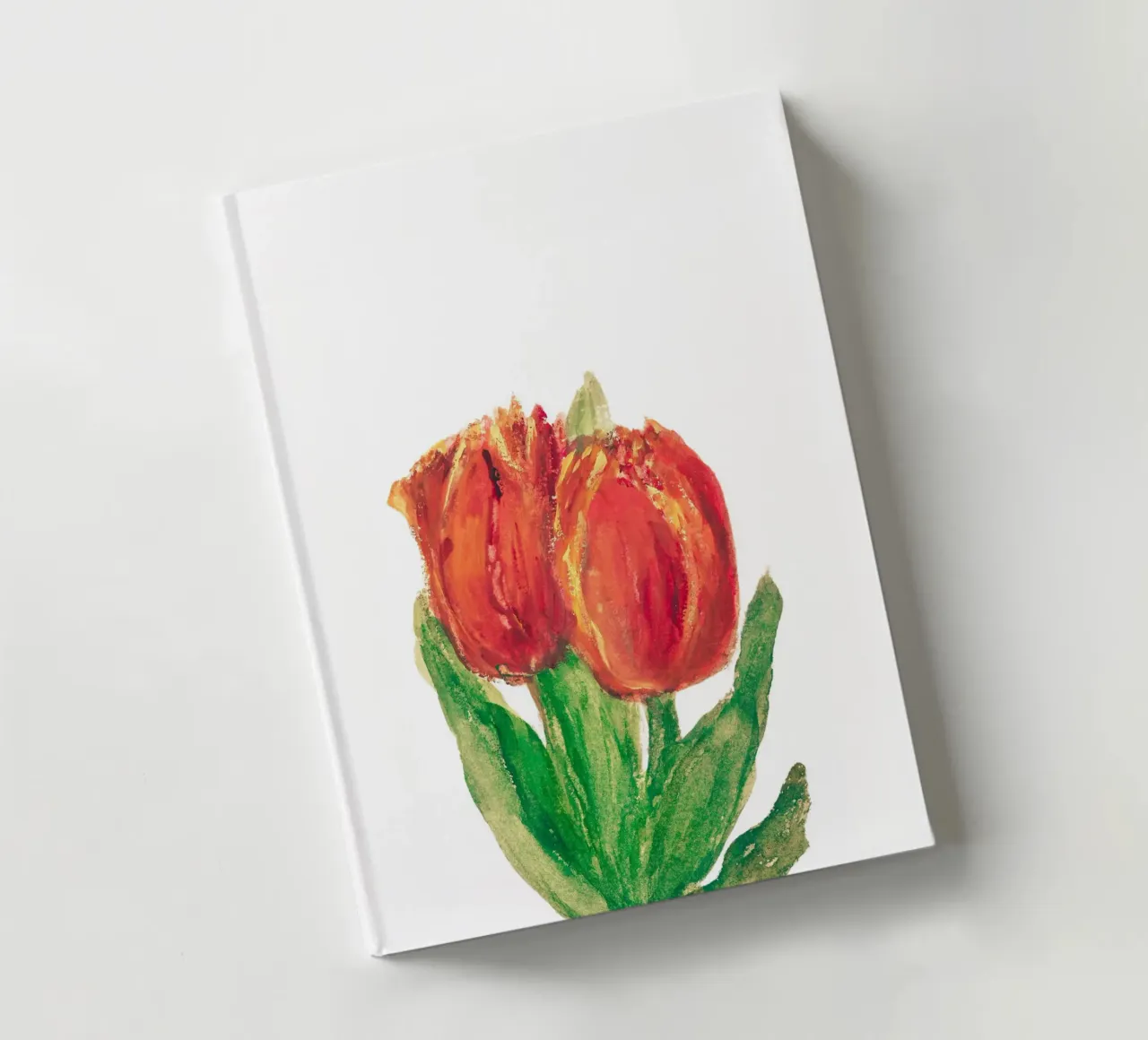 Two Red Tulips notebook by Second Canvas