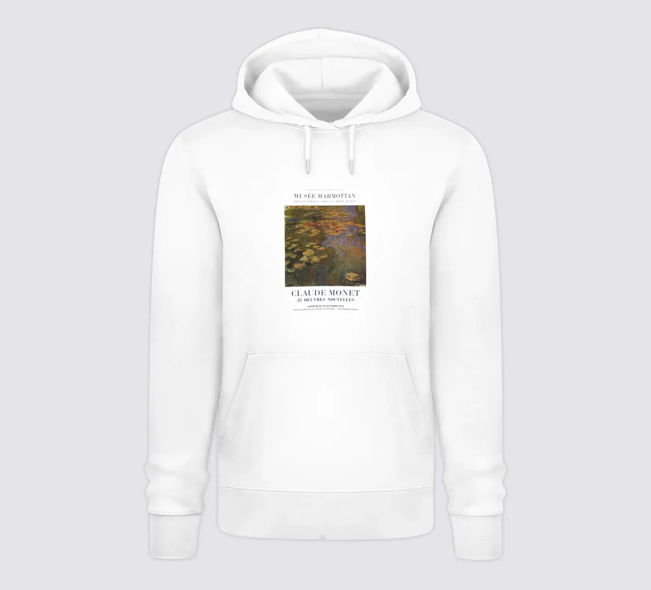 Mostra d'arte di Claude Monet felpa con cappuccio da Vintagrafica