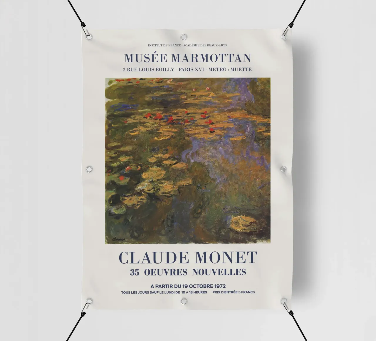 Mostra d'arte di Claude Monet telo in pvc da Vintagrafica
