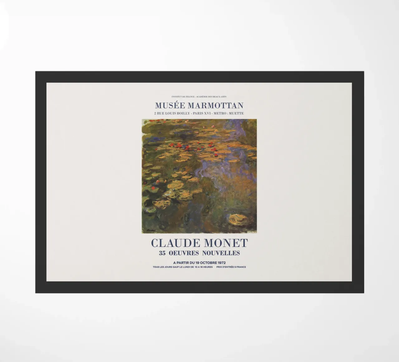 Mostra d'arte di Claude Monet zerbino da Vintagrafica