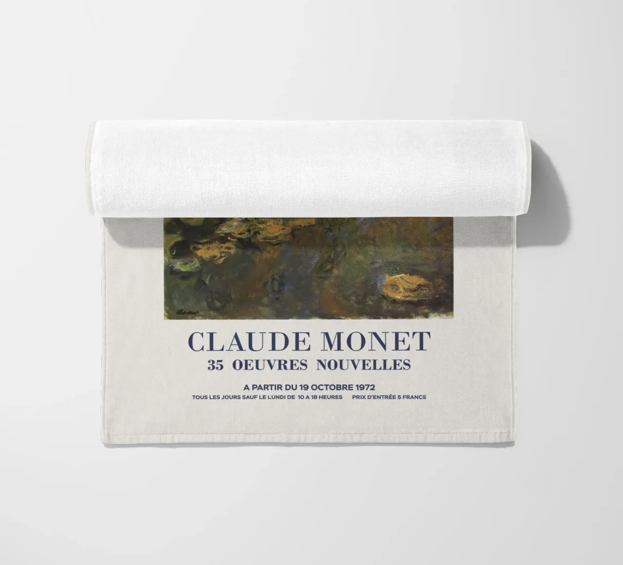 Mostra d'arte di Claude Monet telo mare da Vintagrafica