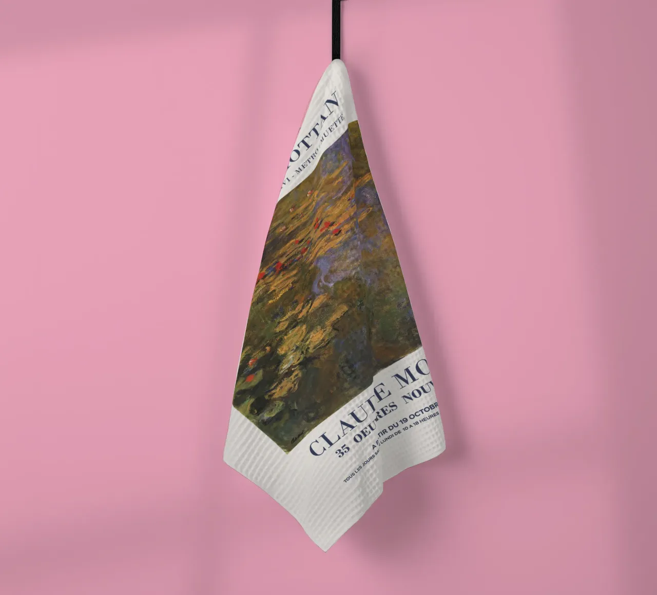 Mostra d'arte di Claude Monet canovaccio da cucina da Vintagrafica