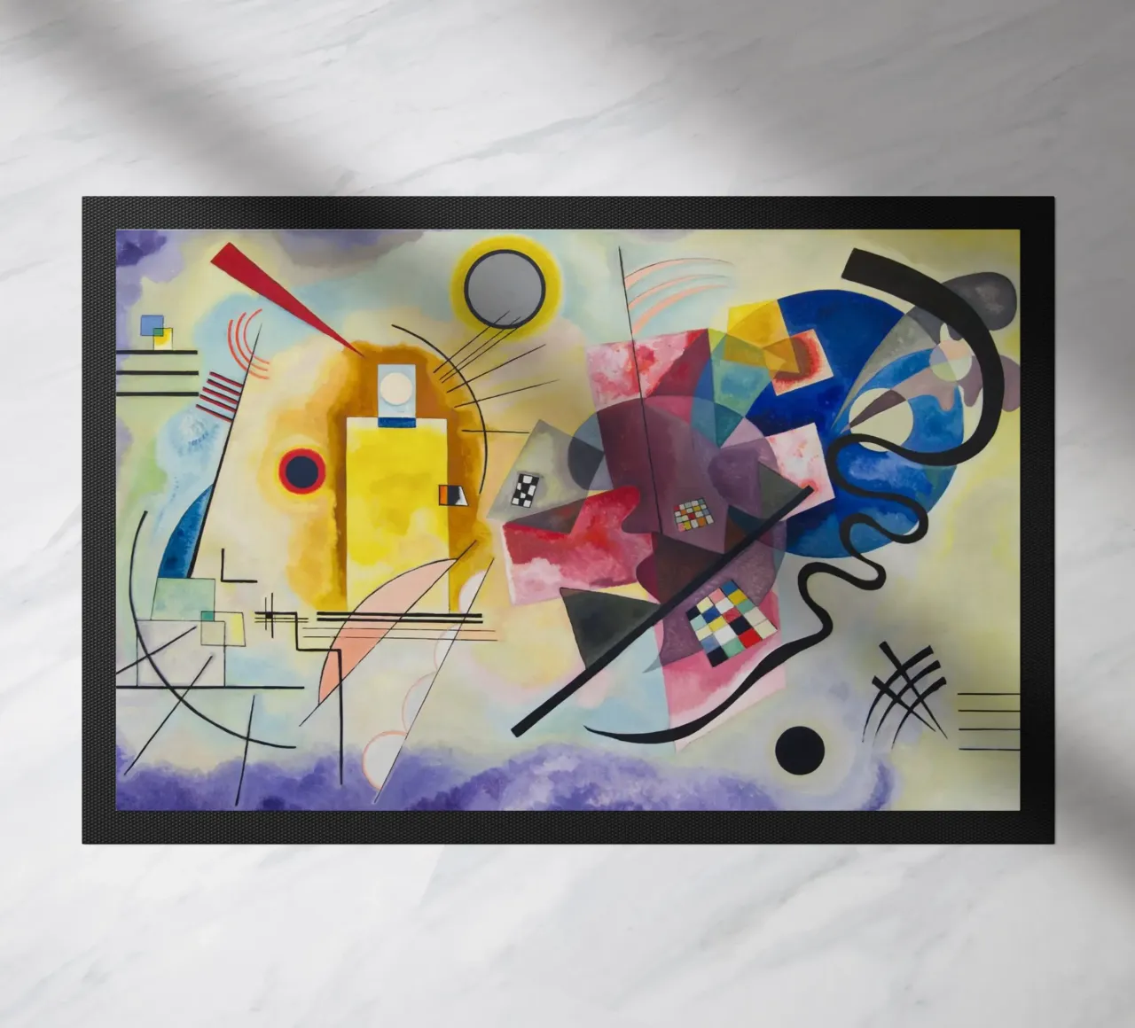 Wassily Kandinsky - Jaune-Rouge-Bleu paillasson de William Store