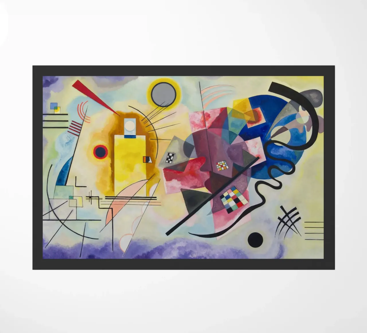 Wassily Kandinsky - Jaune-Rouge-Bleu paillasson de William Store