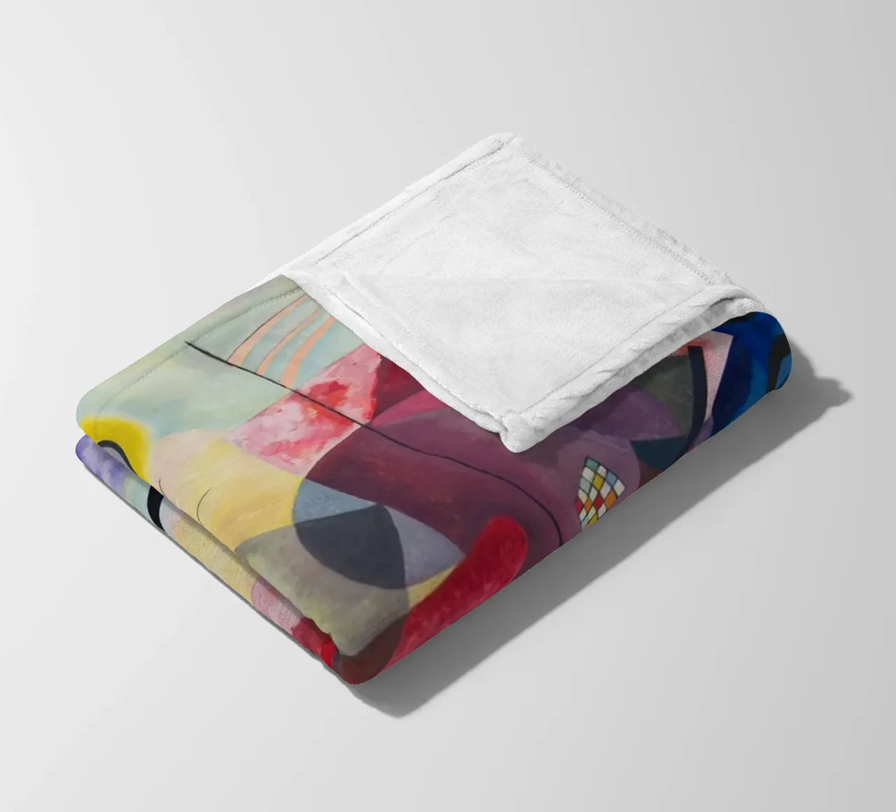 Wassily Kandinsky - Yellow-Red-Blue fleece blanket by William Store