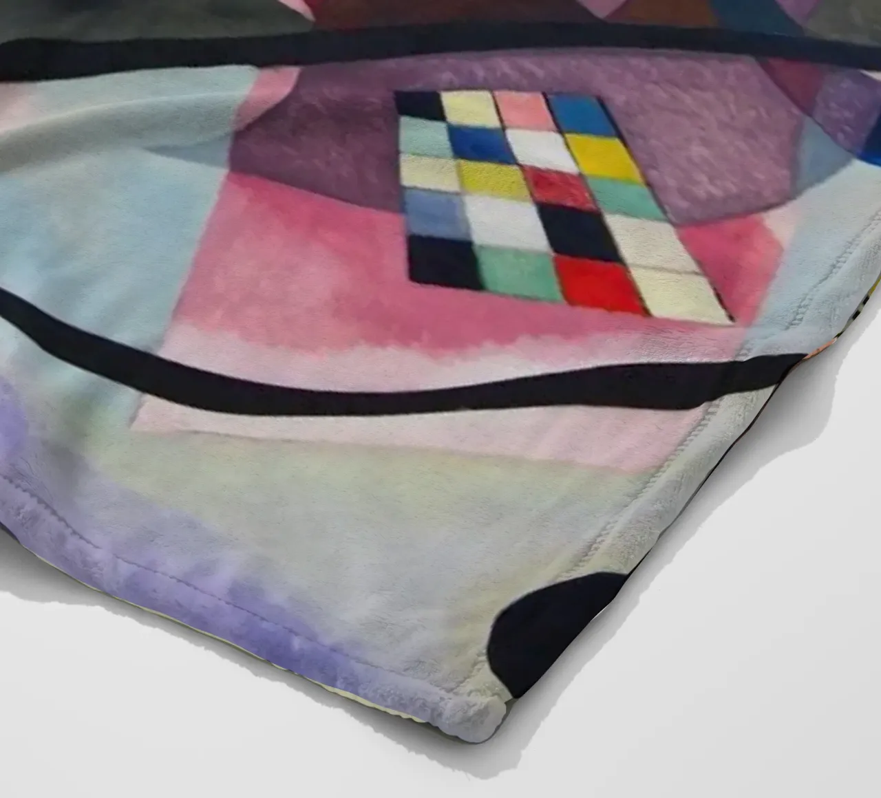 Wassily Kandinsky - Yellow-Red-Blue fleece blanket by William Store
