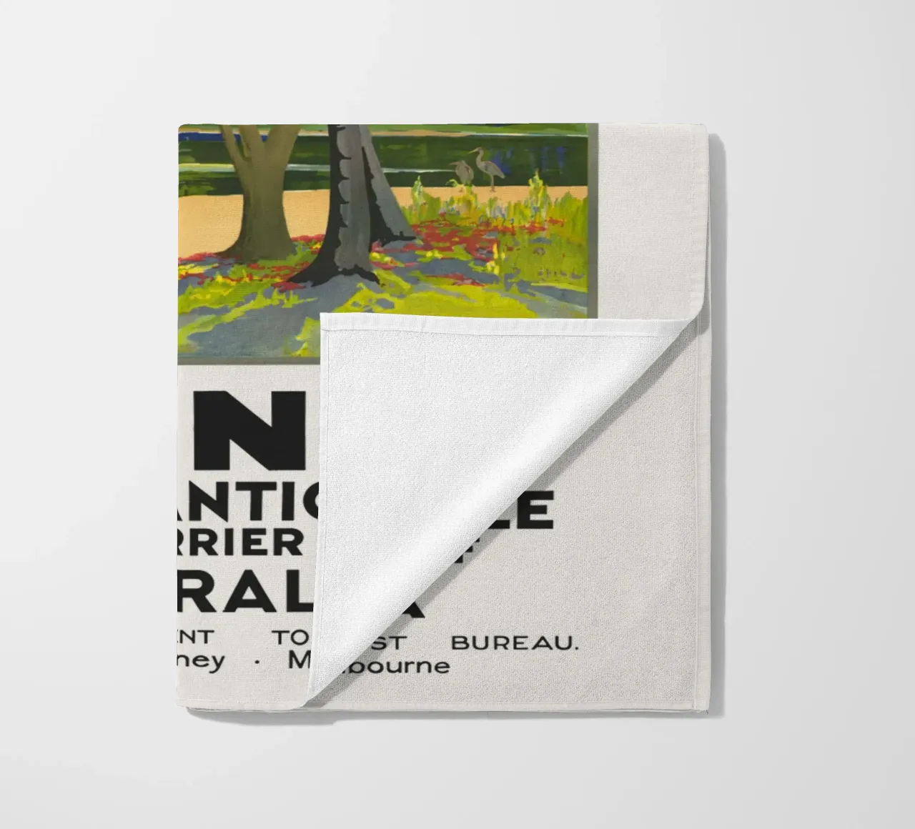 Dunk Island - Great Barrier Reef, Australia beach towel by Vintagrafica