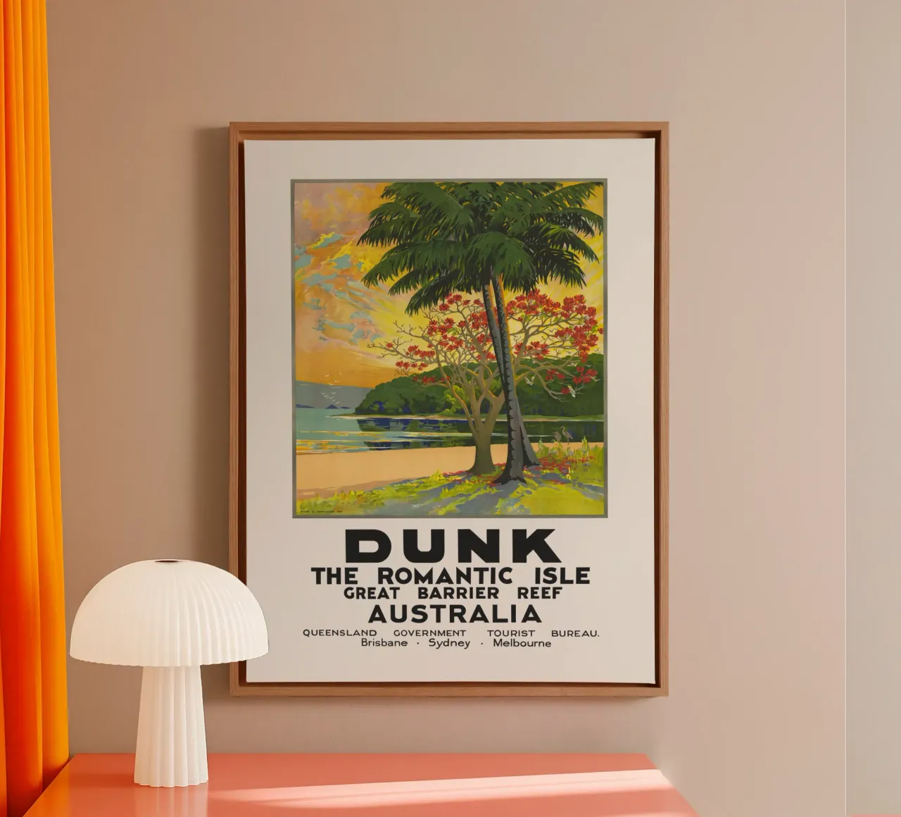 Dunk Island - Great Barrier Reef, Australia canvas by Vintagrafica