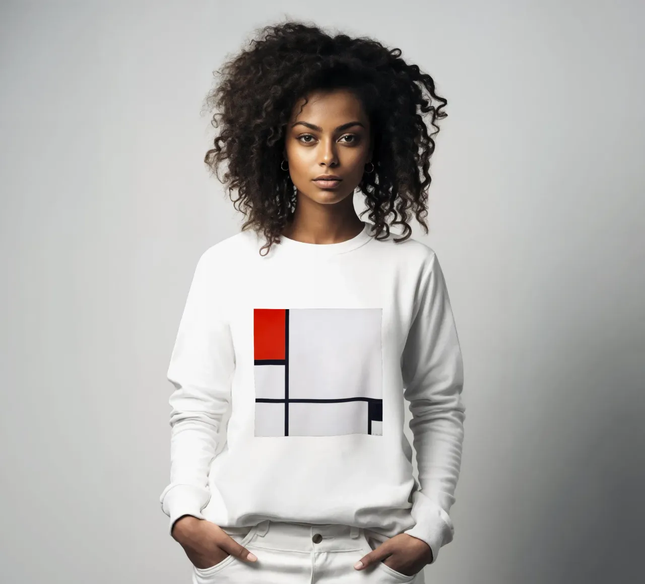 Piet Mondrian - Composizione n. I, con rosso e nero felpa da William Store