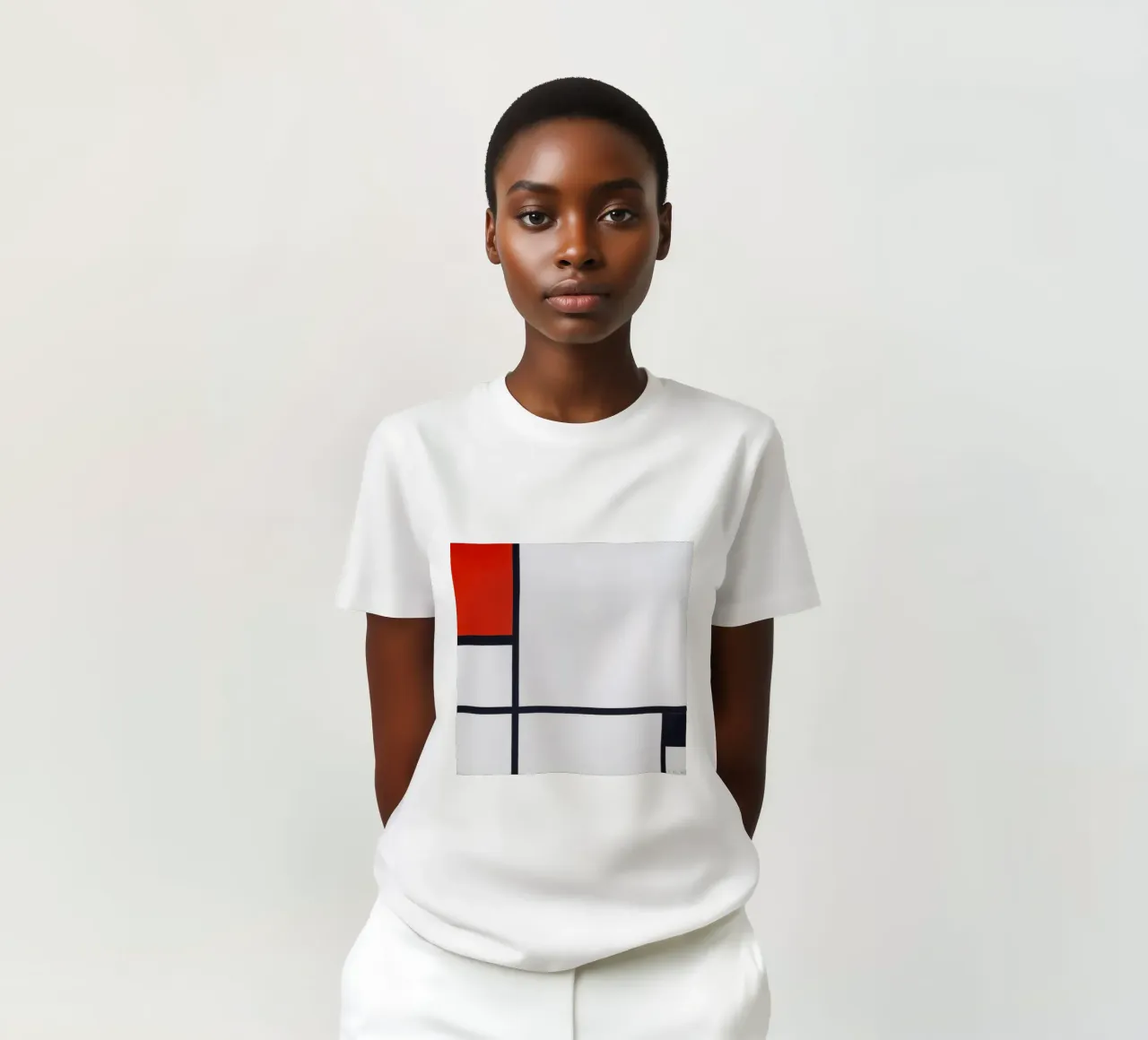 Piet Mondrian - Composizione n. I, con rosso e nero t-shirt da William Store
