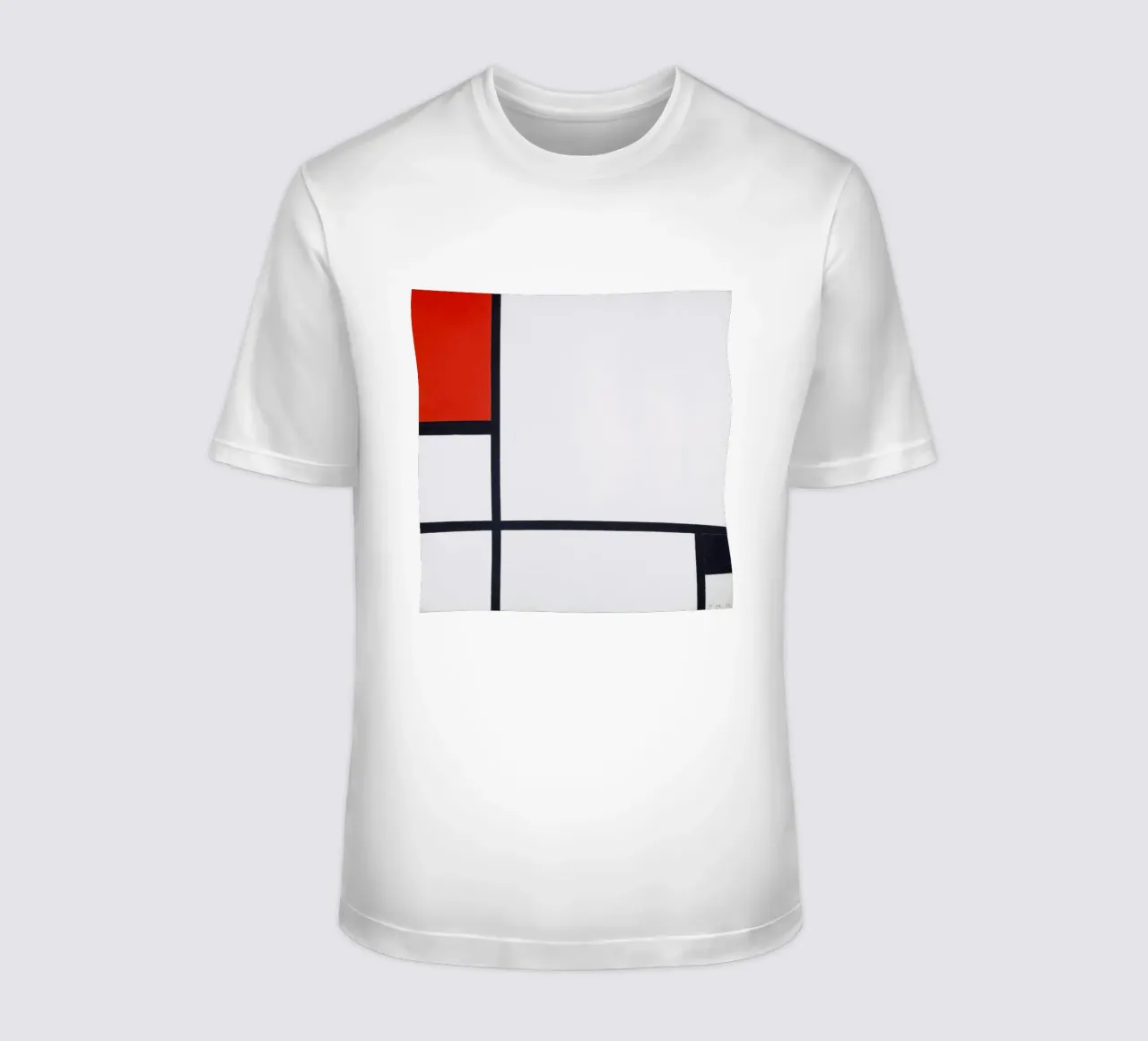 Piet Mondrian - Composizione n. I, con rosso e nero t-shirt da William Store