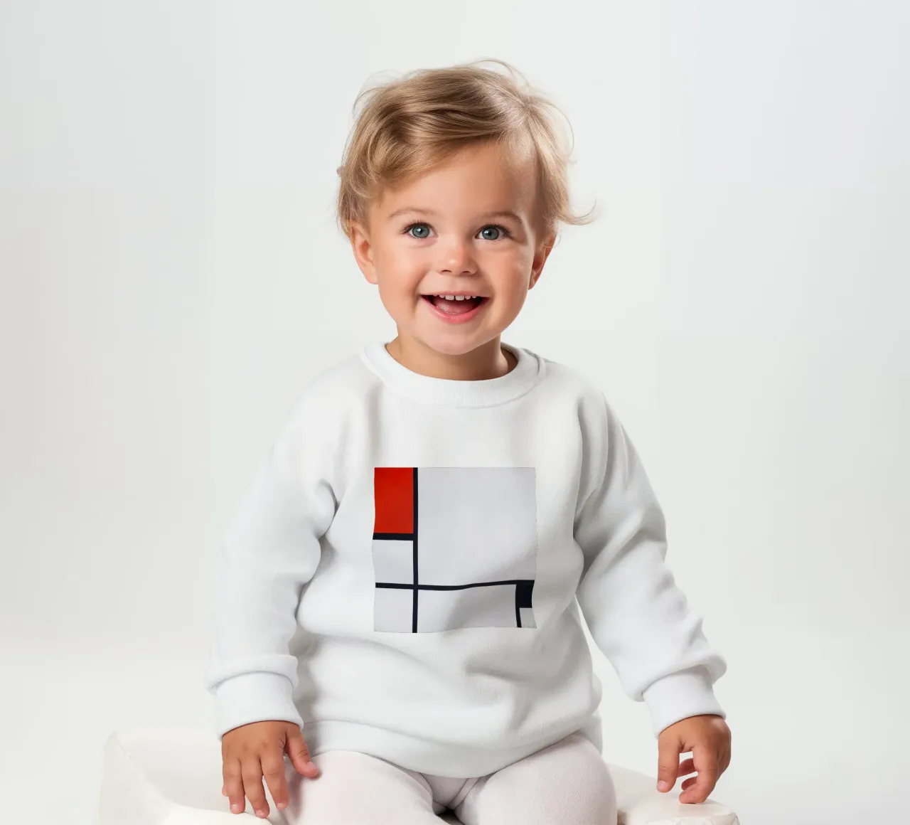 Piet Mondrian - Composizione n. I, con rosso e nero felpa neonato da William Store