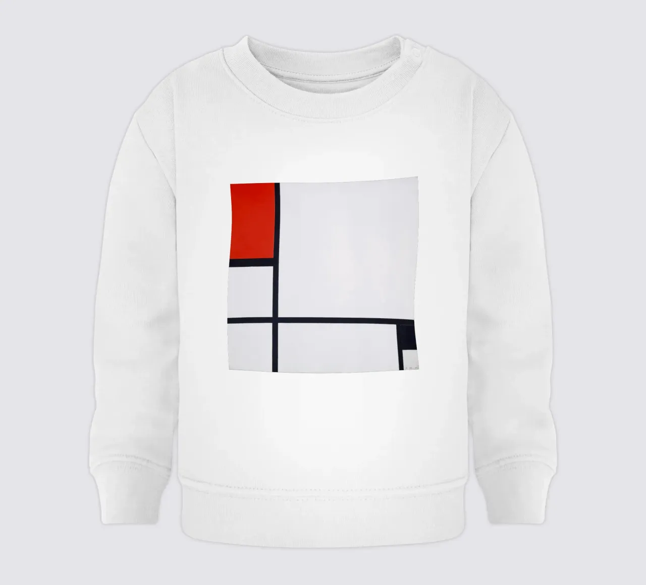 Piet Mondrian - Composizione n. I, con rosso e nero felpa neonato da William Store