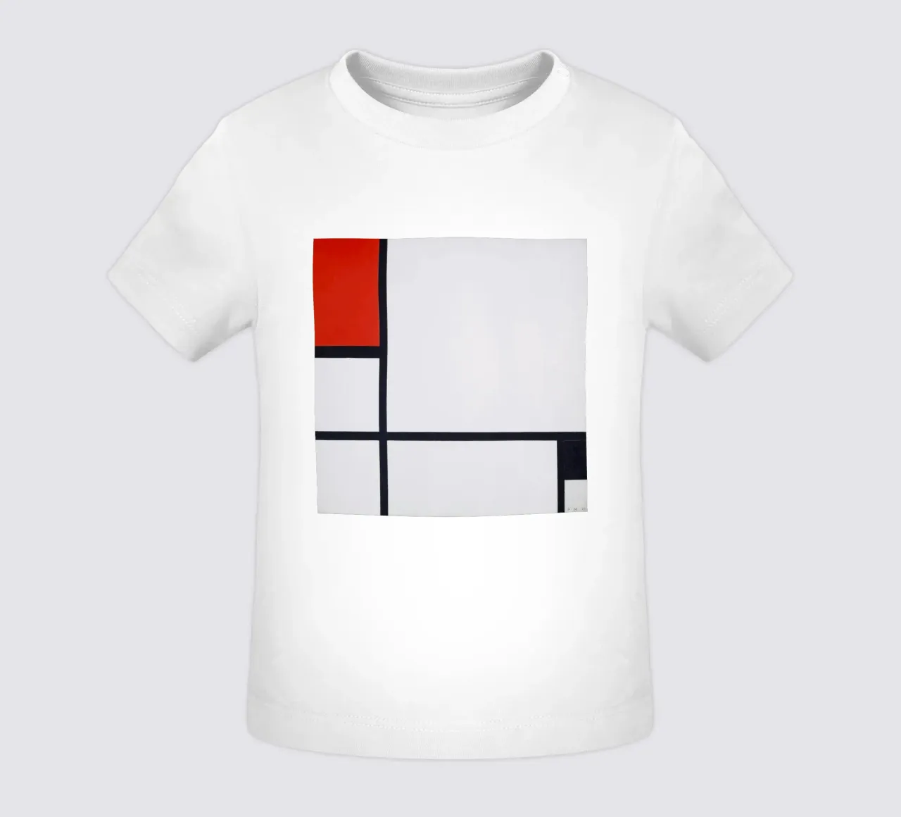 Piet Mondrian - Composizione n. I, con rosso e nero maglietta neonato da William Store
