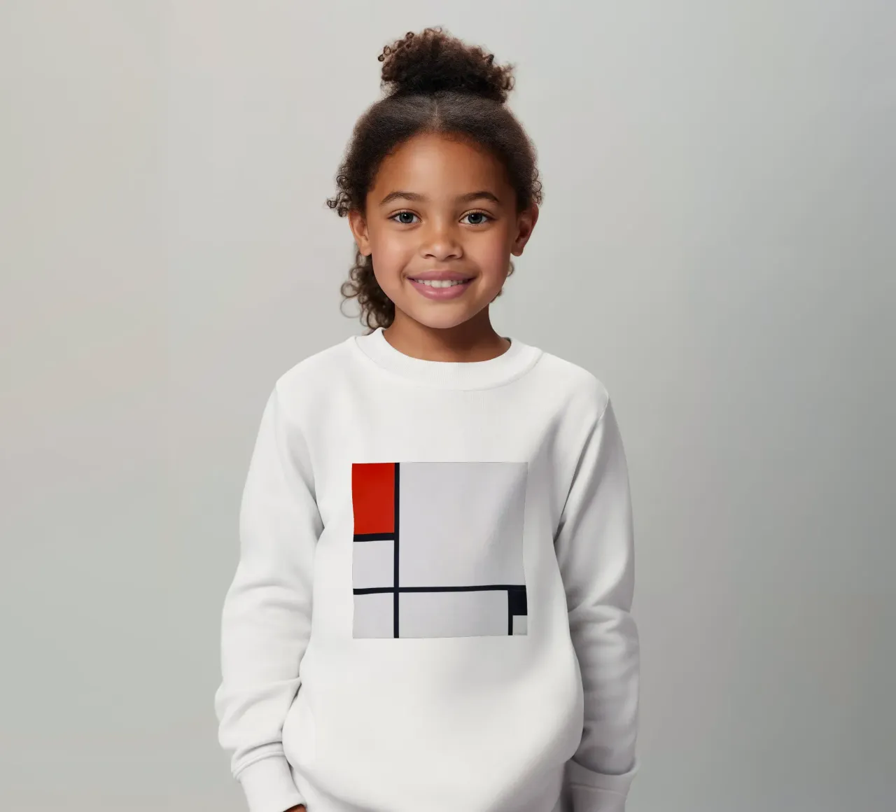 Piet Mondrian - Composizione n. I, con rosso e nero felpa bambino da William Store