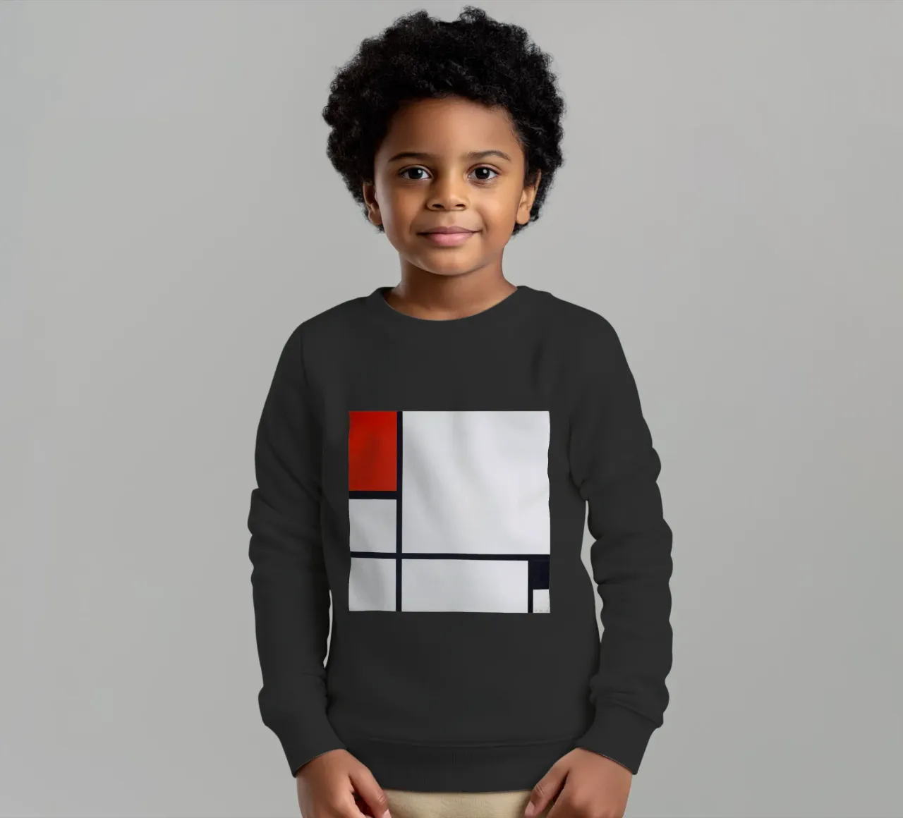 Piet Mondrian - Composizione n. I, con rosso e nero felpa bambino da William Store