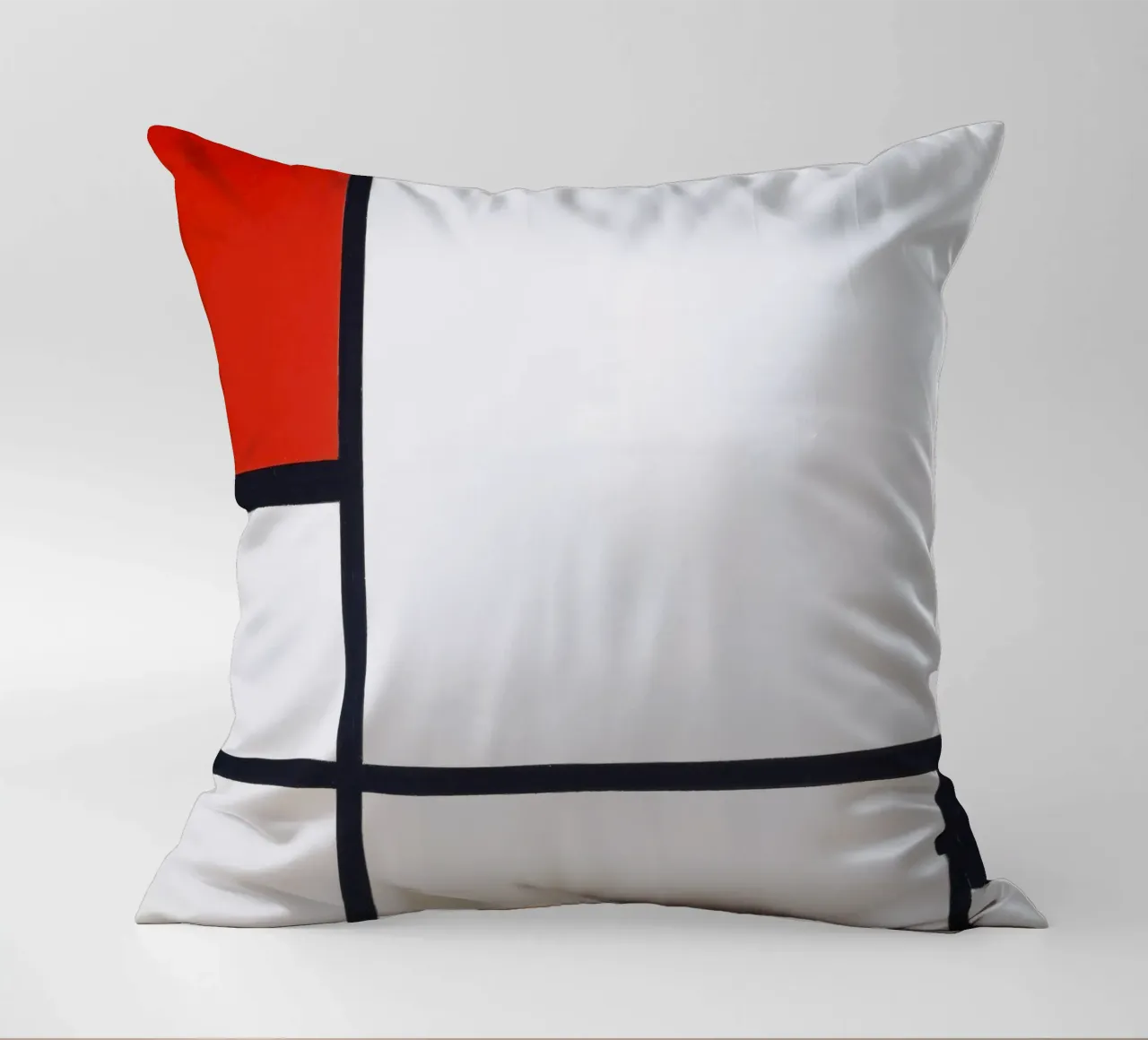 Piet Mondrian - Composizione n. I, con rosso e nero cuscino da William Store