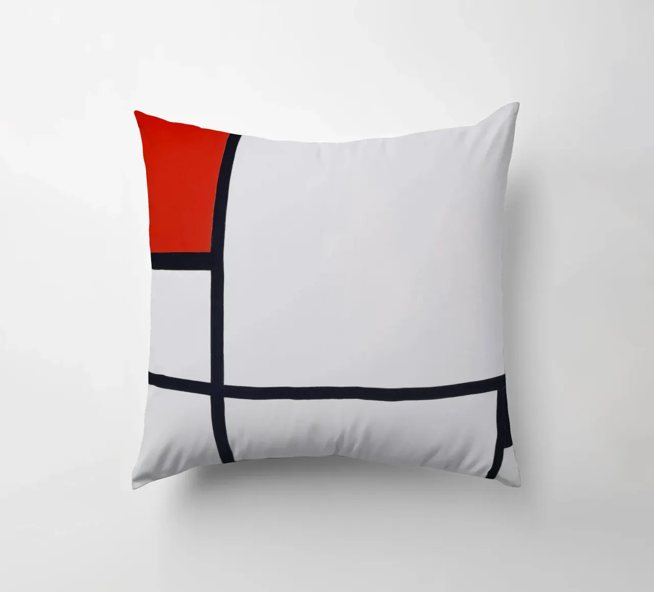 Piet Mondrian - Composizione n. I, con rosso e nero cuscino da William Store