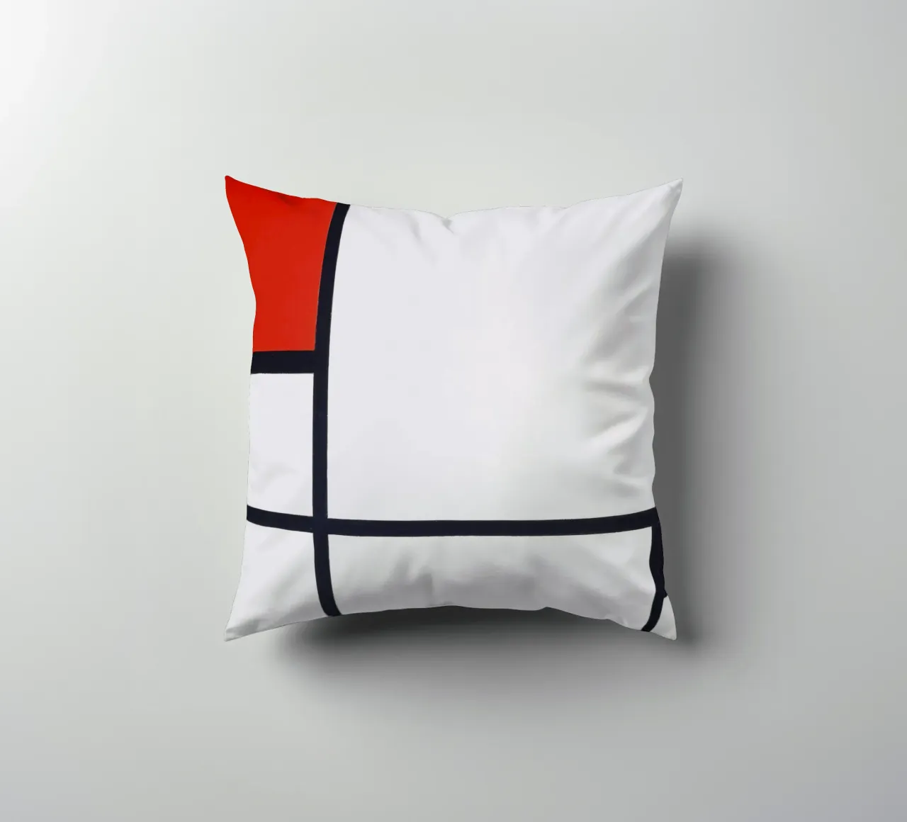 Piet Mondrian - Composizione n. I, con rosso e nero cuscino da William Store