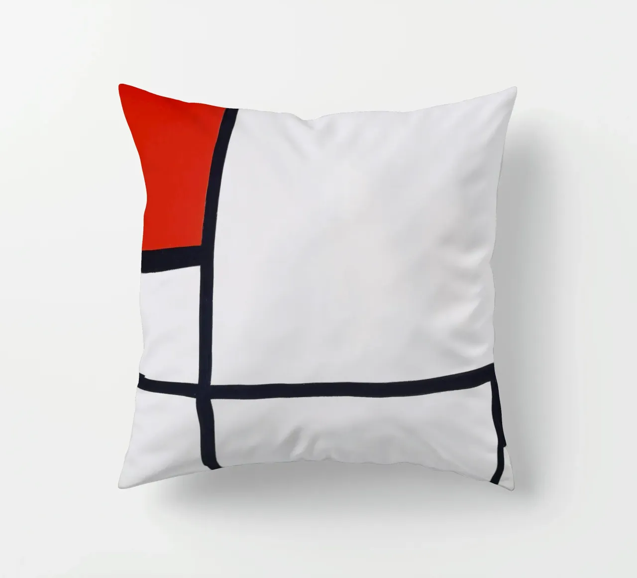 Piet Mondrian - Composizione n. I, con rosso e nero cuscino da William Store