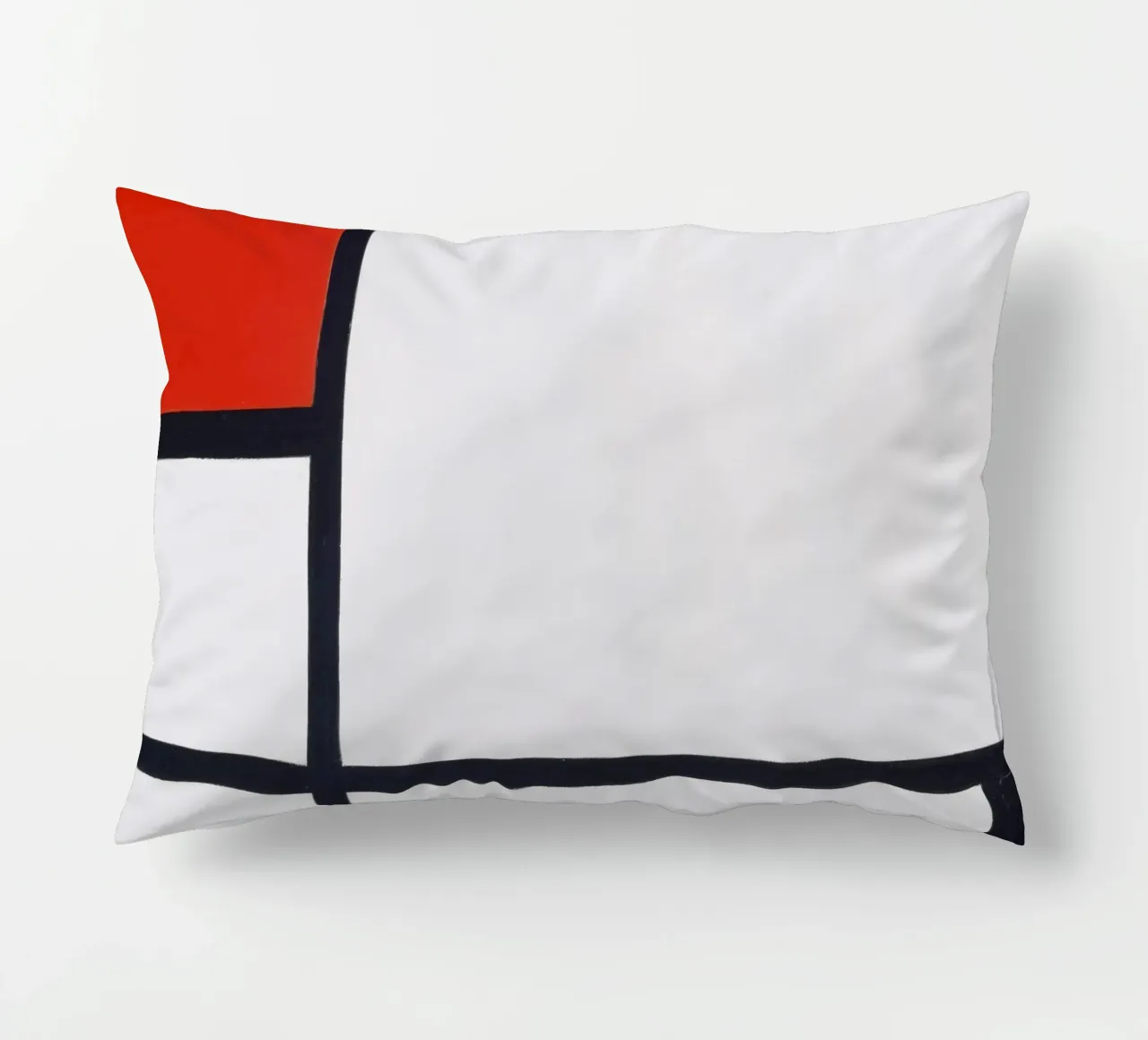 Piet Mondrian - Composizione n. I, con rosso e nero cuscino da William Store