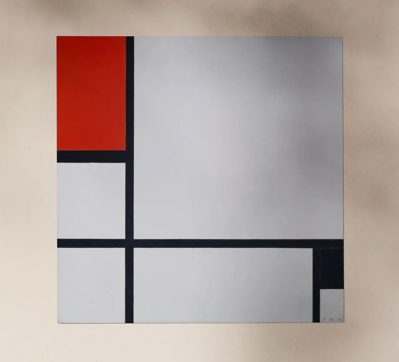 Piet Mondrian - Composizione n. I, con rosso e nero pellicola backlit da William Store
