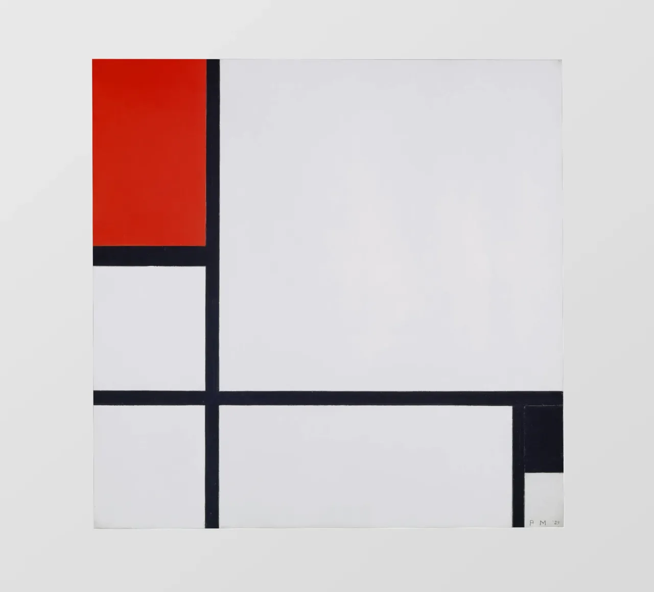 Piet Mondrian - Composizione n. I, con rosso e nero pellicola backlit da William Store
