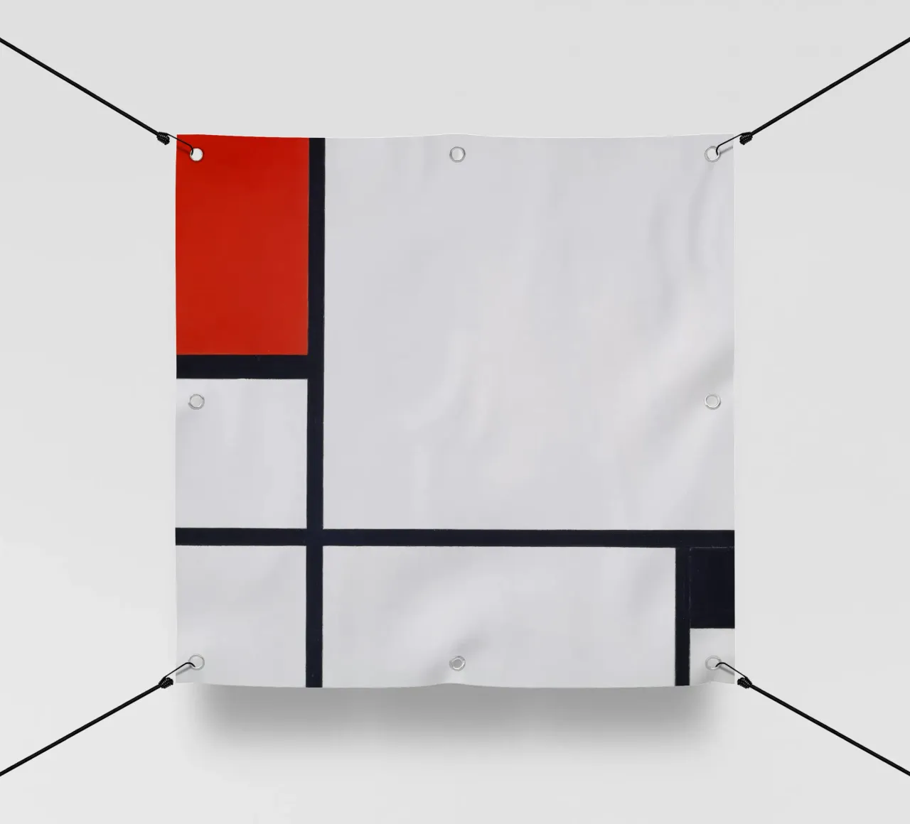 Piet Mondrian - Composizione n. I, con rosso e nero telo in pvc da William Store