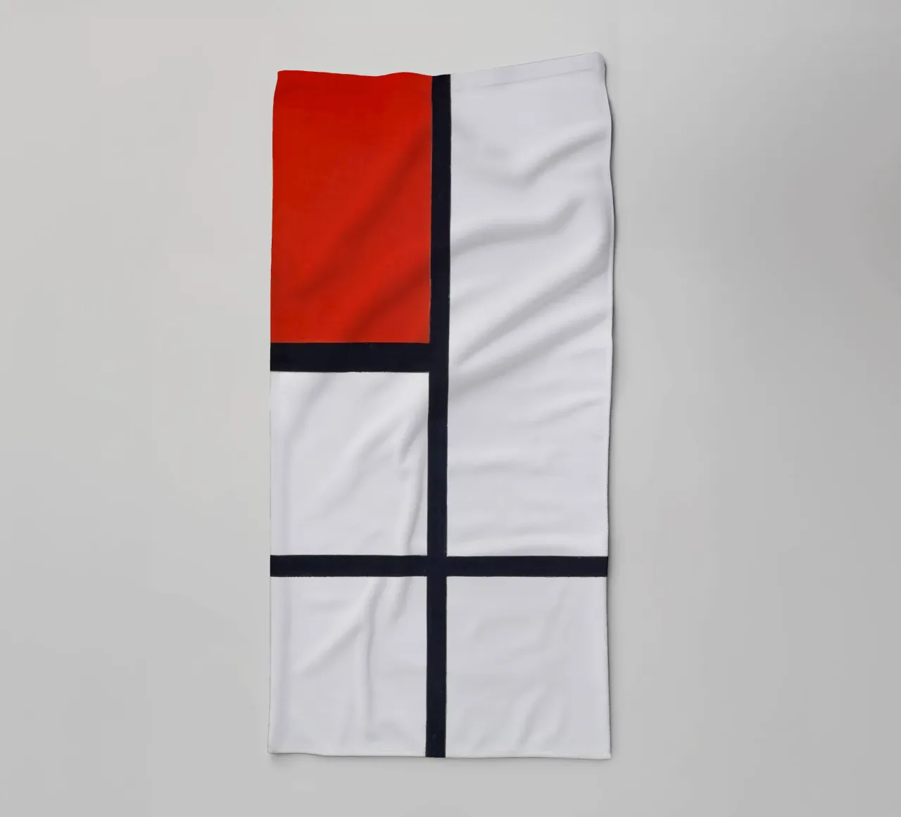 Piet Mondrian - Composizione n. I, con rosso e nero asciugamano da bagno da William Store
