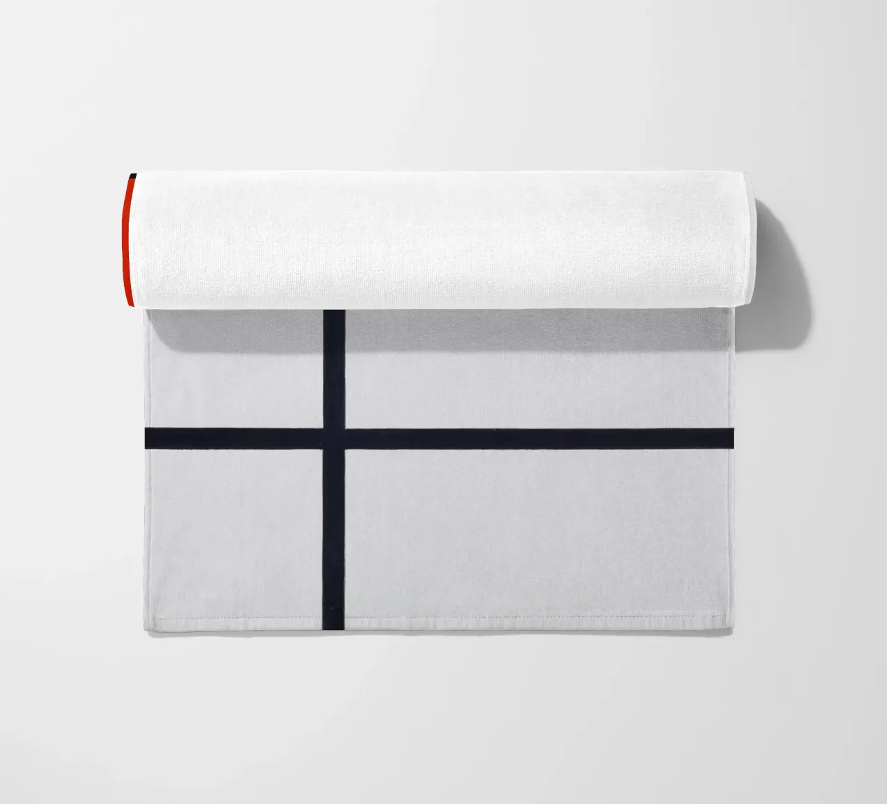 Piet Mondrian - Komposition Nr. I, mit Rot und Schwarz Strandtuch von William Store