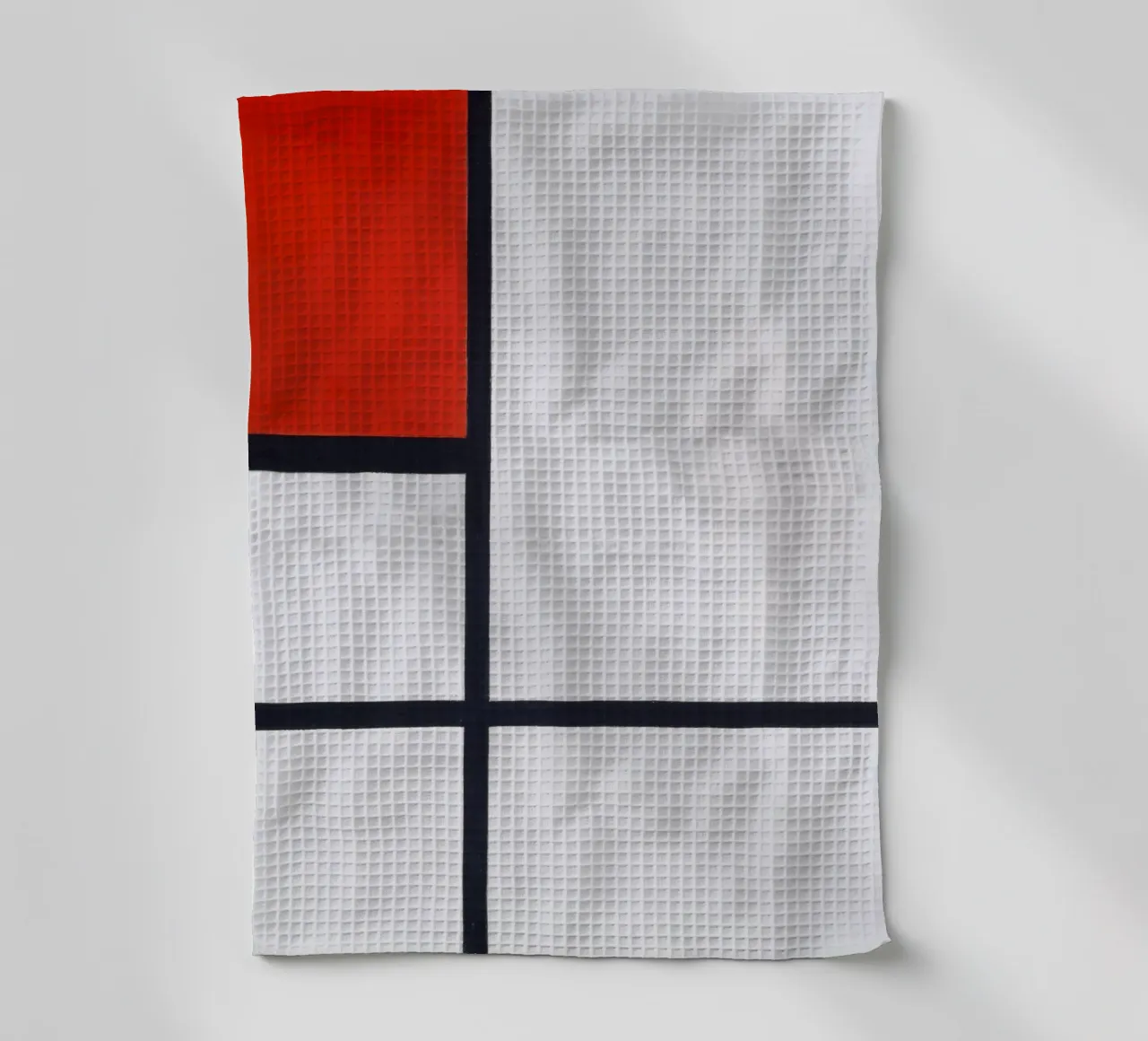 Piet Mondrian - Composizione n. I, con rosso e nero canovaccio da cucina da William Store