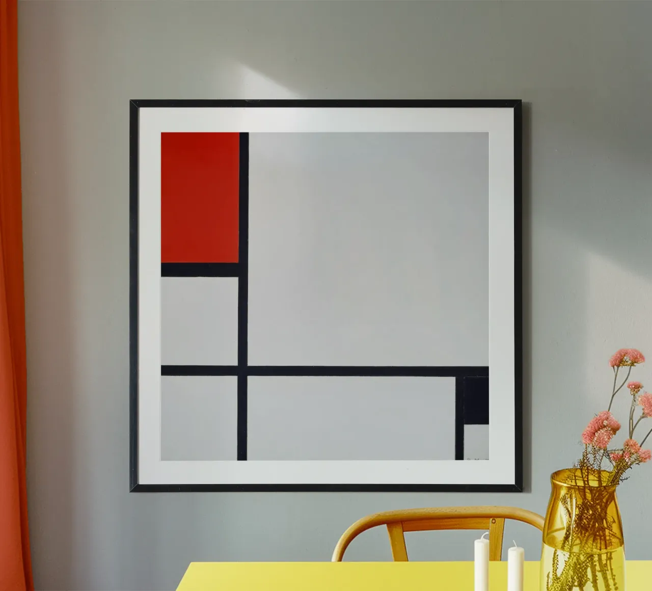 Piet Mondrian - Composición nº I, con rojo y negro hahnemühle de William Store